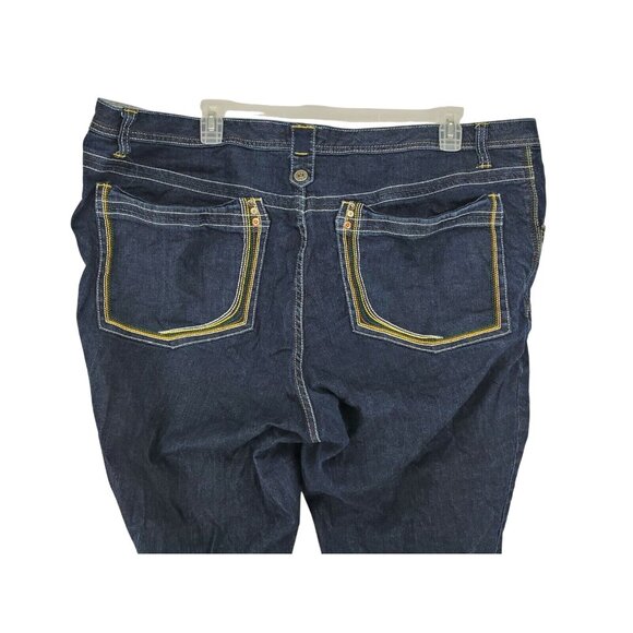Venezia Capri Women's Plus Sz 26 Dark Wash Stretch Fashion Stitching - Picture 4 of 6